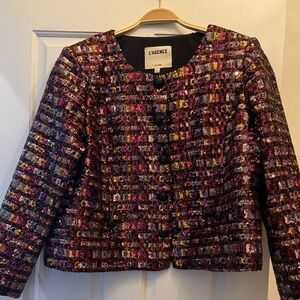 L'AGENCE Vibrant Tweed Blazer